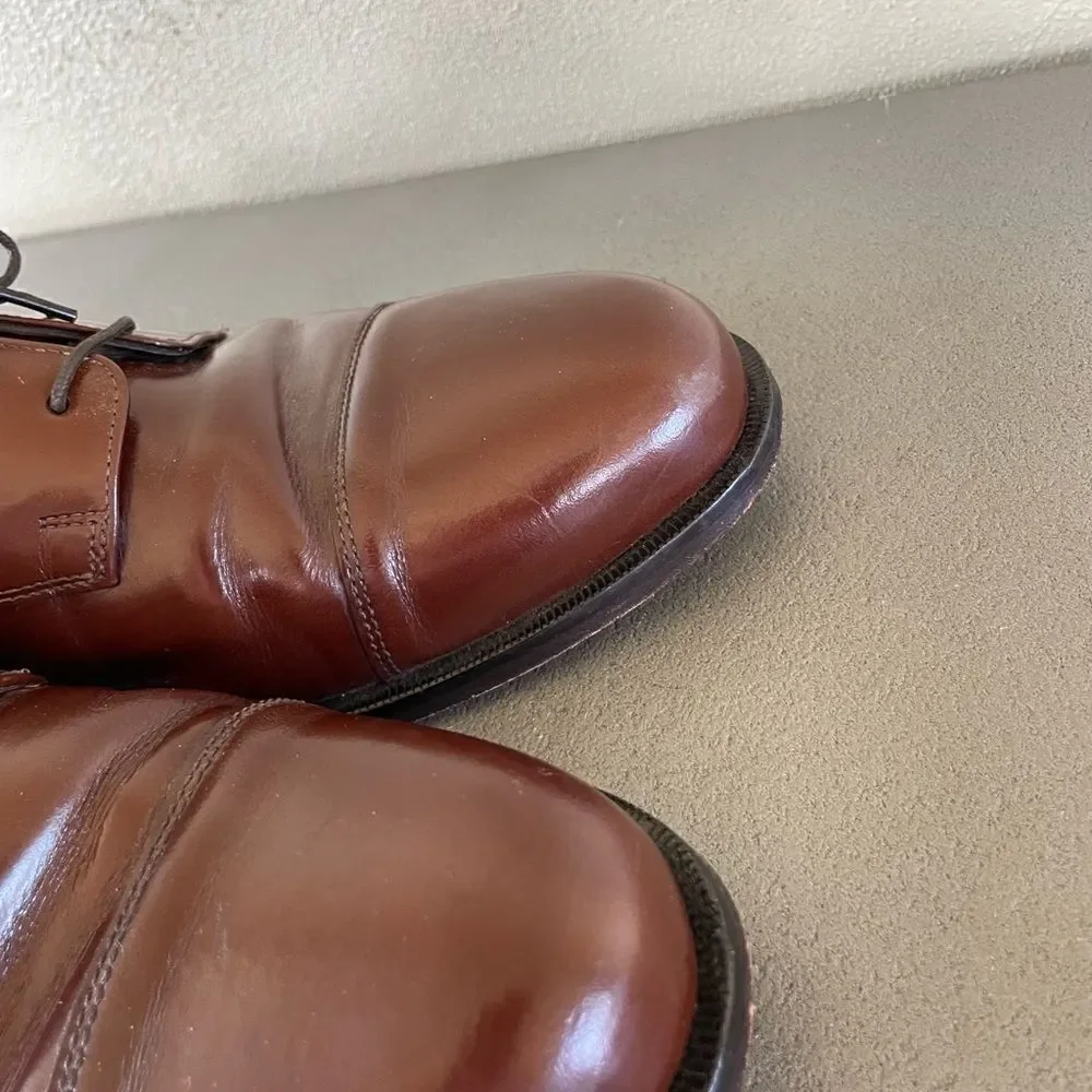 Cole Haan Brown Leather Cap Toe Dress Shoes Size 12D